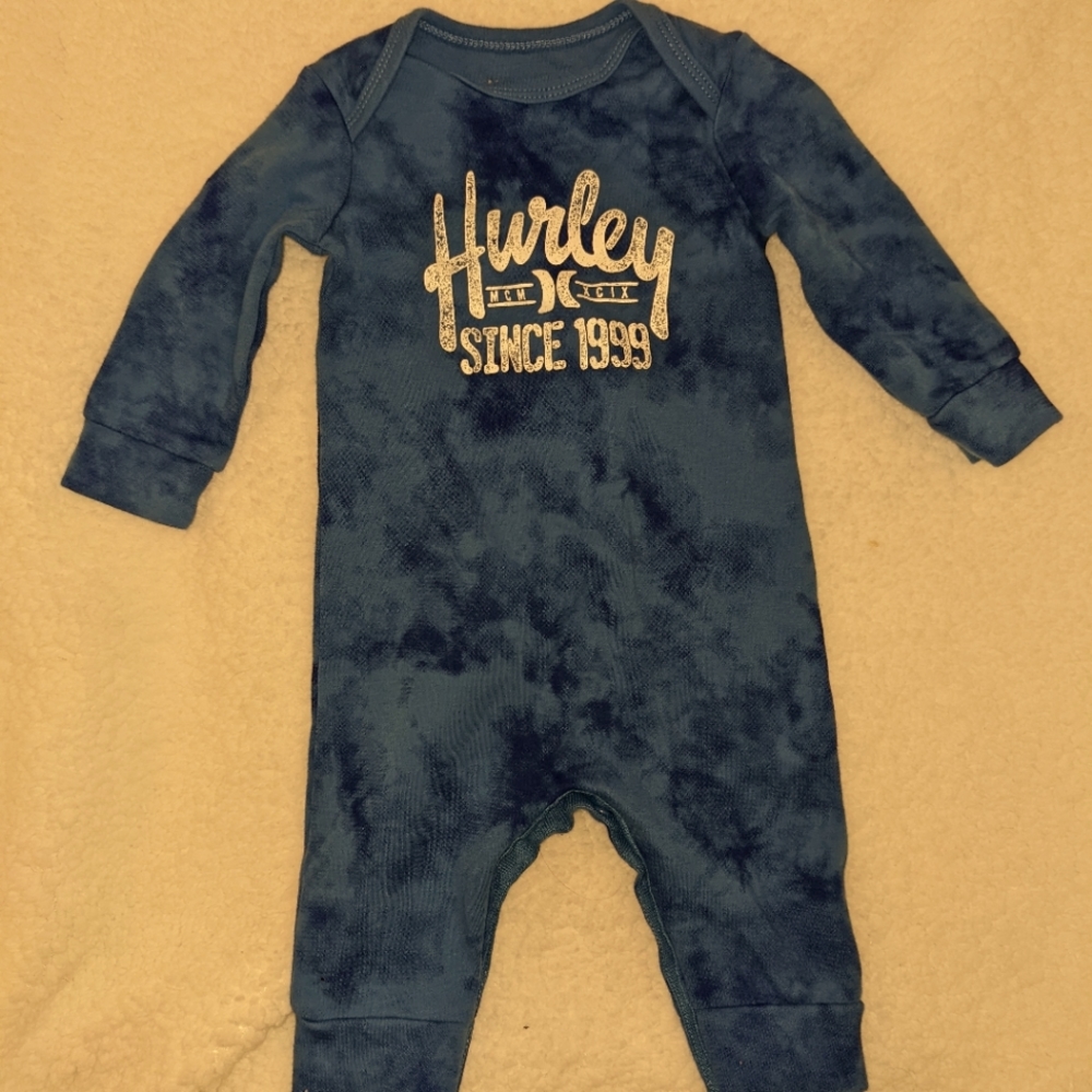 Hurley outfit Blue tie dye size 3-6 months